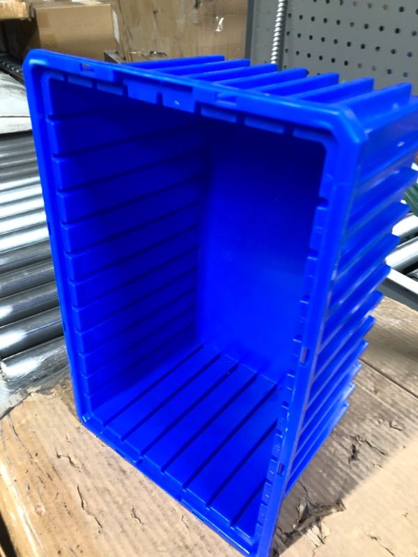 Photo 1 of Divider Box, Blue, Industrial Grade Polymer, 16 1/2 in L, 10 7/8 in W, 6 in H
