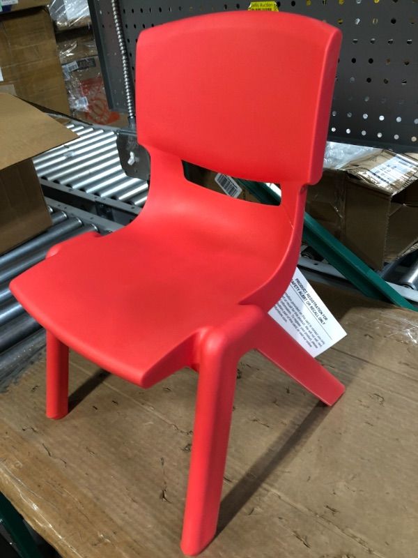 Photo 5 of Flash Furniture Plastic Stackable School Chair Red