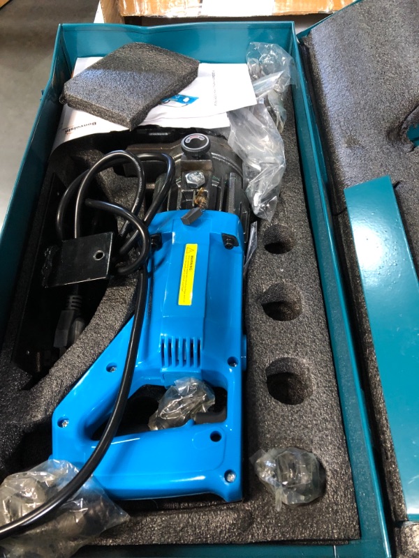 Photo 4 of ***FOR PARTS ONLY****READ NOTES
Bonvoisin Electric Hydraulic Hole Puncher ?1/4"-4/5" 1200W Punching Machine 110V Metal Hole Punch with Carbon Brush 5 Dies for Iron Copper Aluminum Plate Angle Steel