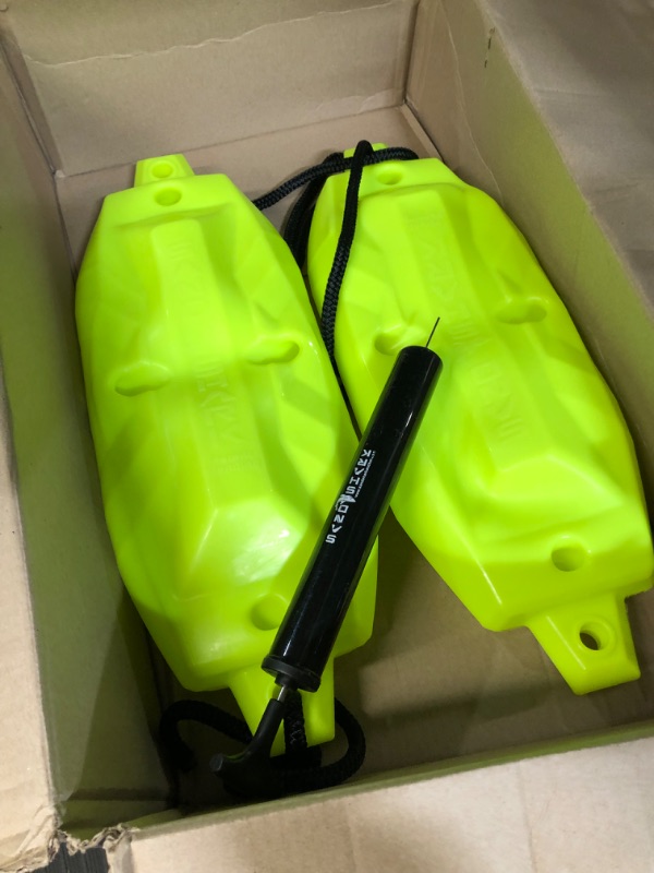 Photo 4 of Extreme Max 3006.7584 BoatTector Inflatable Fender Value 2-Pack - 4.5" x 16", Neon Yellow Neon Yellow 4.5" x 16"