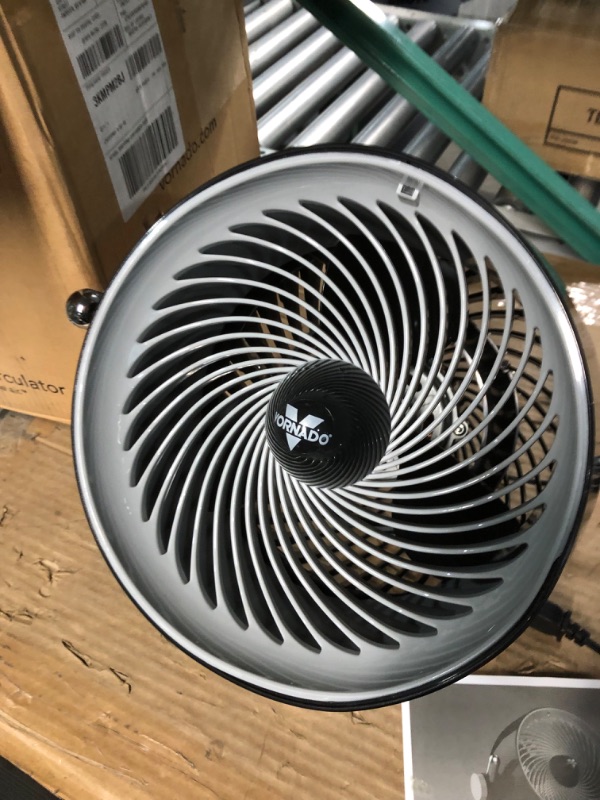 Photo 4 of **READ NOTES*******
Vornado Pivot6 Whole Room Air Circulator Fan with 4 Speeds, Remote Control, Rotating Axis, Black
