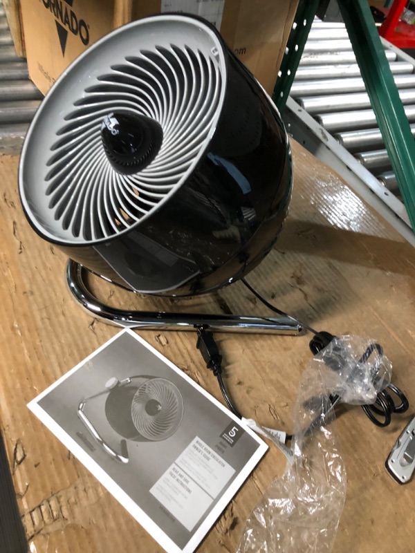 Photo 2 of **READ NOTES*******
Vornado Pivot6 Whole Room Air Circulator Fan with 4 Speeds, Remote Control, Rotating Axis, Black
