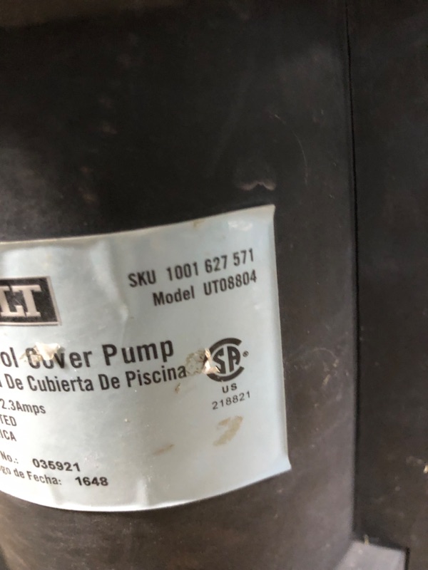 Photo 5 of **READ NOTES****
Everbilt SUP54-HD 1/6 HP Plastic Utility Pump