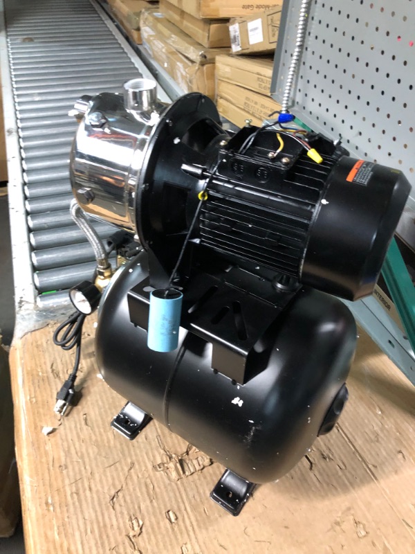 Photo 2 of (FOR PARTS ONLY)***READ NOTES**
HOMRACER 1.6HP Shallow Well Pump with Pressure Tank, 1320GPH, 115V, Stainless Steel Irrigation Pump, Automatic Water Booster Jet Pump for Home, Garden, Lawn (1.6HP)