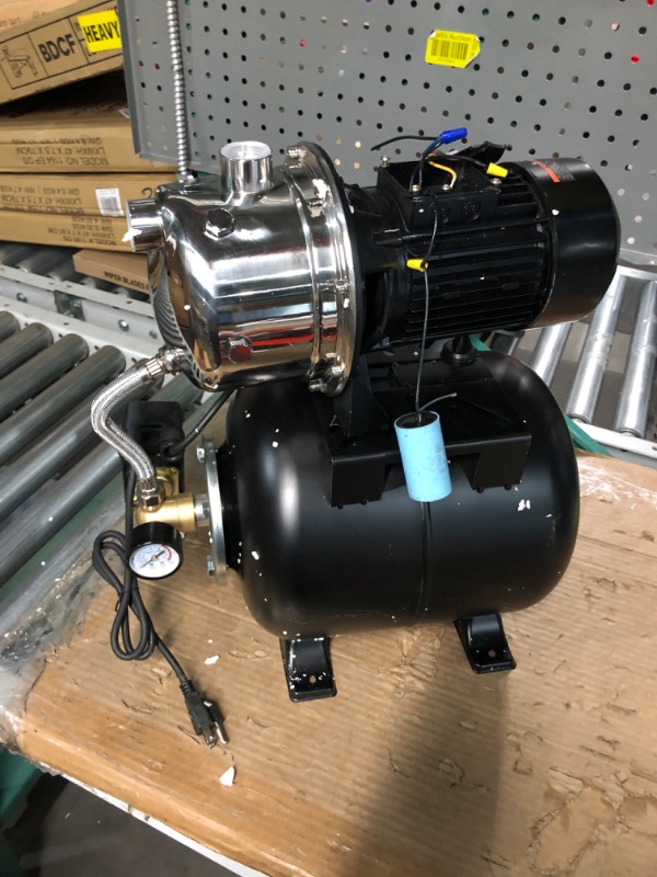 Photo 10 of (FOR PARTS ONLY)***READ NOTES**
HOMRACER 1.6HP Shallow Well Pump with Pressure Tank, 1320GPH, 115V, Stainless Steel Irrigation Pump, Automatic Water Booster Jet Pump for Home, Garden, Lawn (1.6HP)