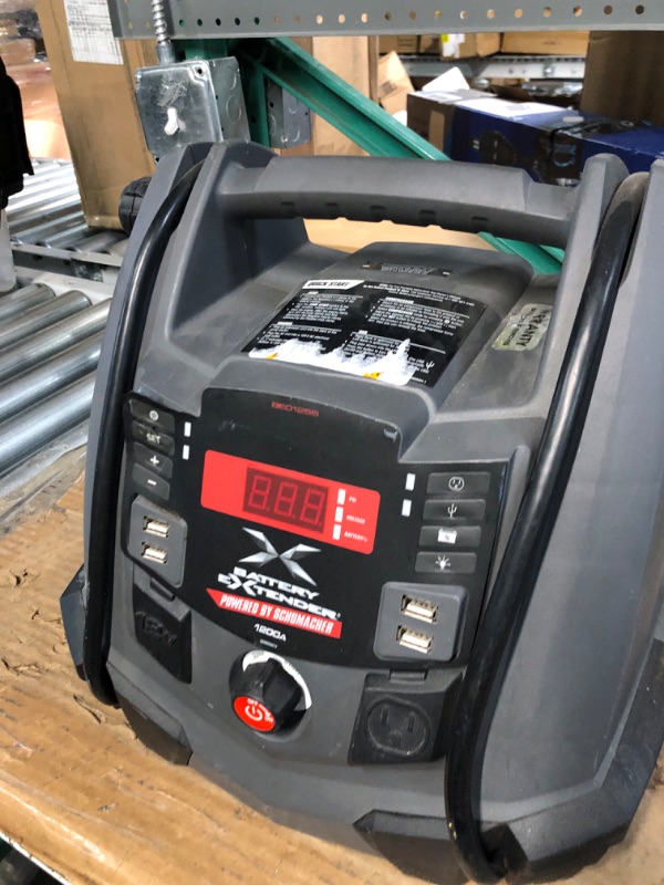 Photo 2 of ***read notes***
Rechargeable AGM Jump Starter for Gas, Diesel Vehicles - 1200A with Air Compressor and 12V USB/AC Power Station to Charge Phones, Accessories