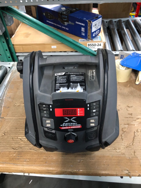 Photo 3 of ***read notes***
Rechargeable AGM Jump Starter for Gas, Diesel Vehicles - 1200A with Air Compressor and 12V USB/AC Power Station to Charge Phones, Accessories