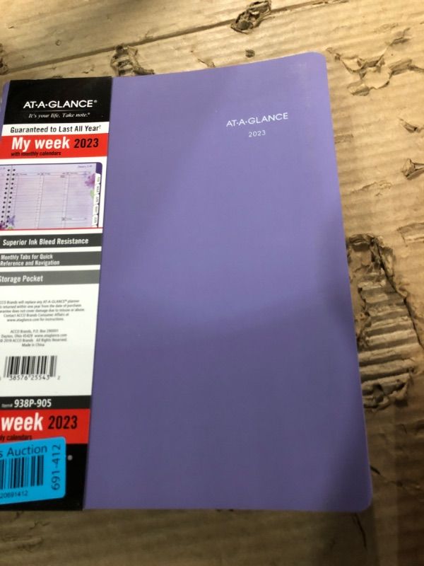 Photo 2 of AT-A-GLANCE 2023 Weekly & Monthly Planner, 8-1/2" x 11", Large, Beautiful Day, Lavender