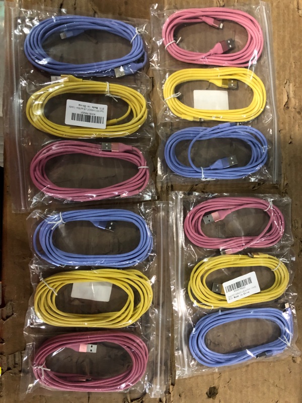 Photo 1 of iPhone Charger [Apple MFi Certified] 12Pack(3/3/6/6/6/10 FT) iPhone Charger Cord Lightning Cable Fast Charger