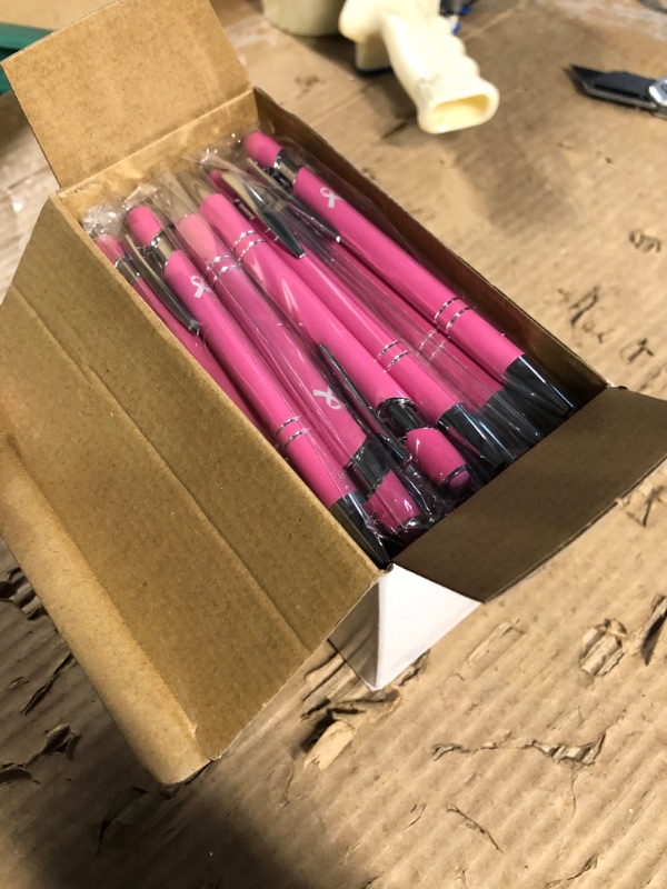 Photo 3 of ***non refundable****
Ctosree 100 Pack Breast Cancer Awareness Pen Pink Ribbon Pens Bulk Ovarian Cancer Awareness Products Childhood Cancer Black Ink Metal Pens for Public Events(Rose Red, Pink Ribbon) Rose Red Pink Ribbon