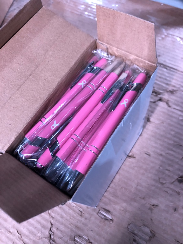 Photo 2 of ***non refundable****
Ctosree 100 Pack Breast Cancer Awareness Pen Pink Ribbon Pens Bulk Ovarian Cancer Awareness Products Childhood Cancer Black Ink Metal Pens for Public Events(Rose Red, Pink Ribbon) Rose Red Pink Ribbon