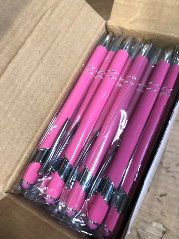 Photo 1 of ***non refundable*****
Ctosree 100 Pcs Pink Ribbon Retractable Gel Roller Ball Pen Breast Cancer Awareness Ribbon Pen Fine Point Black Ink Breast Cancer Pens Bulk Plastic Pink Gel Ballpoint Pens for Office Women Girl Gift