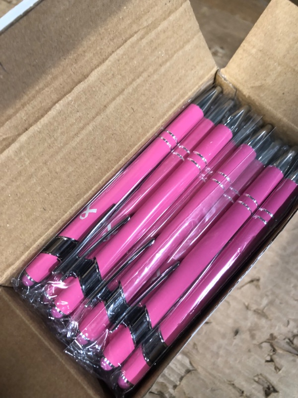 Photo 3 of ***non refundable*****
Ctosree 100 Pcs Pink Ribbon Retractable Gel Roller Ball Pen Breast Cancer Awareness Ribbon Pen Fine Point Black Ink Breast Cancer Pens Bulk Plastic Pink Gel Ballpoint Pens for Office Women Girl Gift