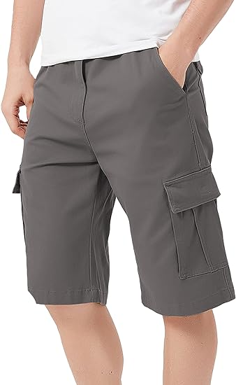 Photo 1 of Bellivera Men's Cargo Short Classic Casual Flat Front Relaxed Fit Shorts with Belt (XL)