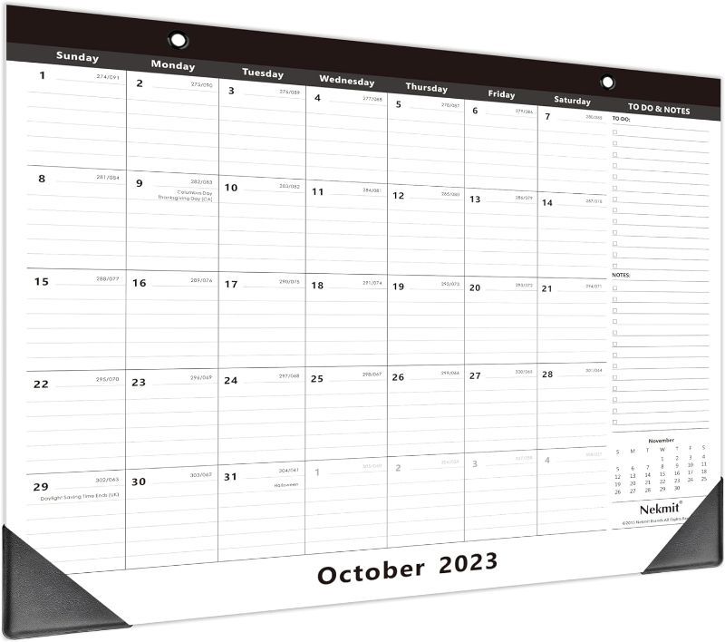 Photo 1 of **non refundable****
Nekmit Magnetic Calendar for Fridge, 2023-2024 Yearly Monthly Desk Pad Calendar, Black