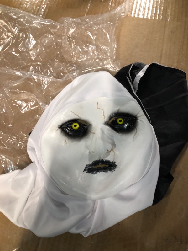 Photo 2 of The Nun Scary Latex Mask, Halloween Party Scary Full Head Costume Mask (Nun Mask)