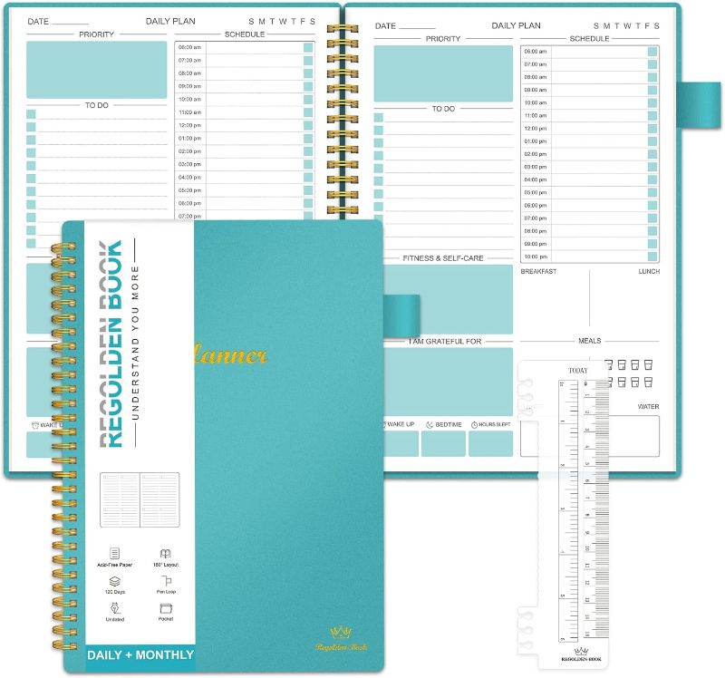 Photo 1 of ***Non refundable****
Daily Weekly Planner Undated, Daily Schedule Planner To Do List Notebook, Monthly Yearly Planner Academic Planner Productivity Journal and Agenda Organizers for Man & Women, Twin-Wire Binding, Flexible Cover, Pocket, Pen Loop,4 Month