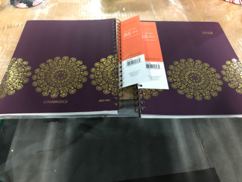 Photo 2 of 2 Cambridge 2023 Weekly & Monthly Planner, 8-1/2" x 11", Purple Sundance 2023 Old Edition