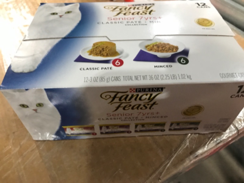 Photo 2 of (12 Pack) Fancy Feast High Protein Senior Wet Cat Food Variety Pack, Senior 7+ Chicken, Beef & Tuna Feasts, 3 oz. Cans