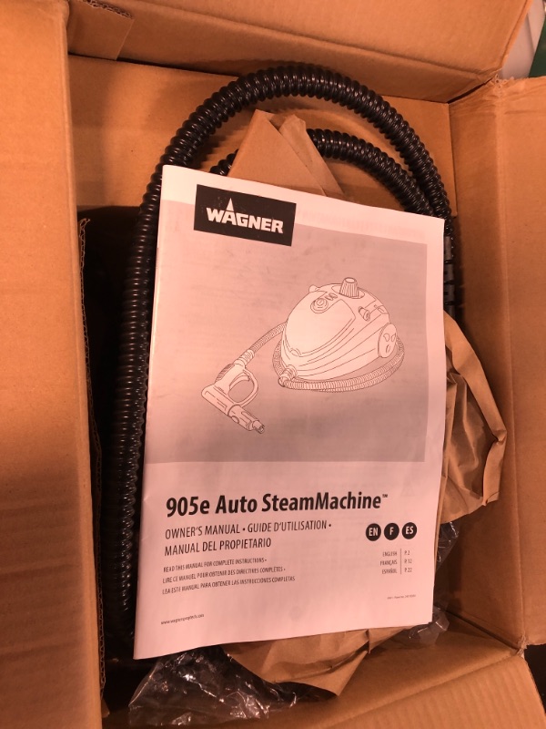 Photo 4 of * used * cracked handle * missing pieces * 
Wagner Spraytech C900054 905e AutoRight Multi-Purpose Steam Cleaner, 12 Accessories Included