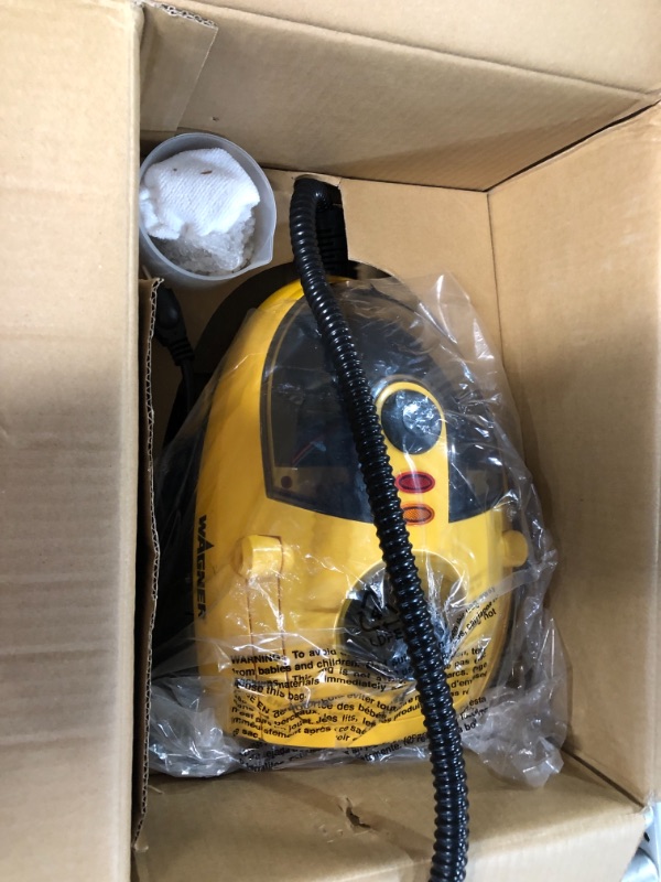 Photo 2 of * used * cracked handle * missing pieces * 
Wagner Spraytech C900054 905e AutoRight Multi-Purpose Steam Cleaner, 12 Accessories Included