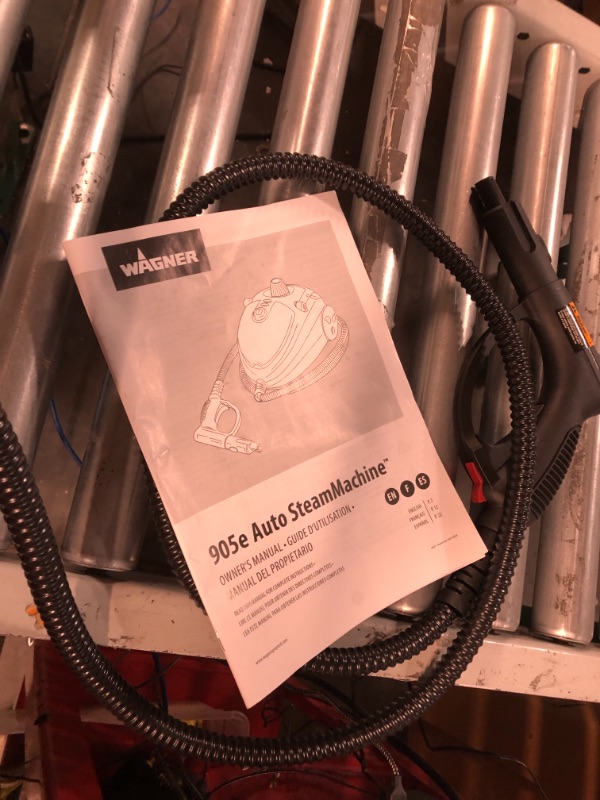 Photo 5 of * used * cracked handle * missing pieces * 
Wagner Spraytech C900054 905e AutoRight Multi-Purpose Steam Cleaner, 12 Accessories Included