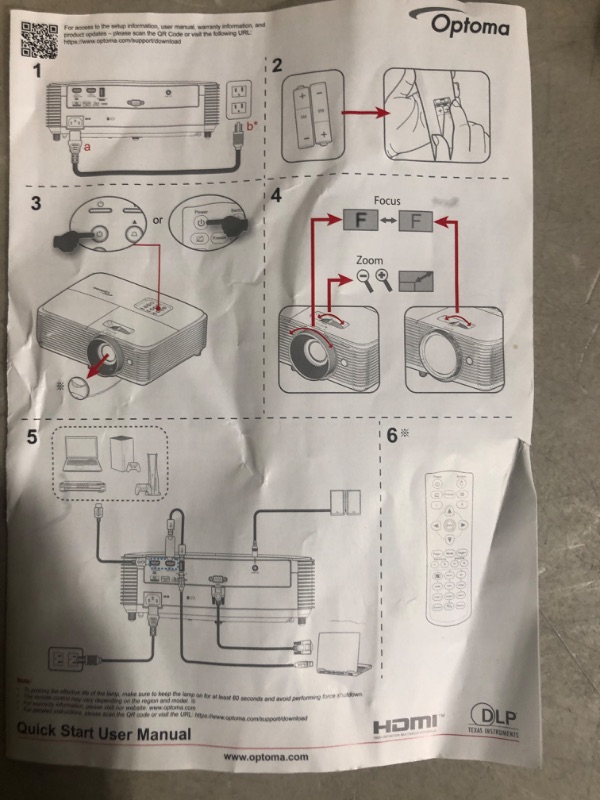 Photo 7 of * used item * functional * 
Optoma GT1080HDRx Short Throw Gaming Projector | Enhanced Gaming Mode 