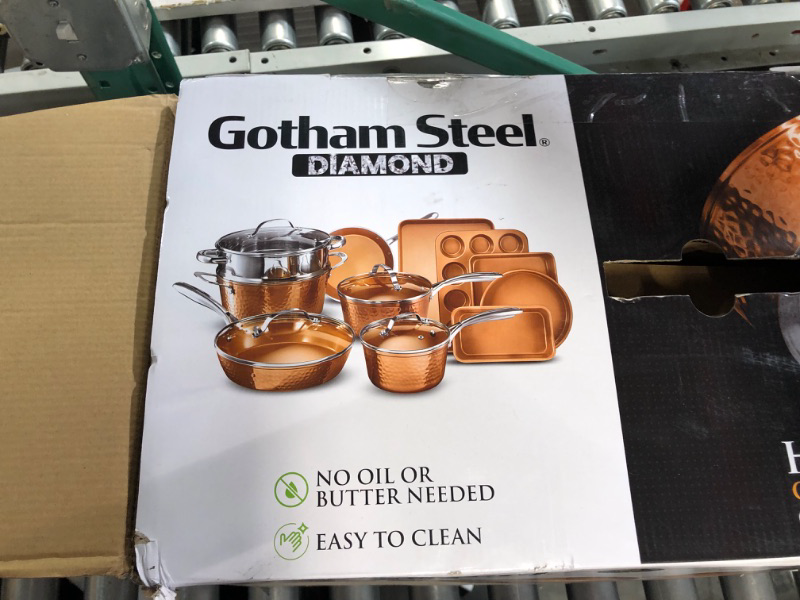 Photo 2 of **LOOK BRAND NEW** Gotham Steel Hammered Copper Collection – 15 Piece