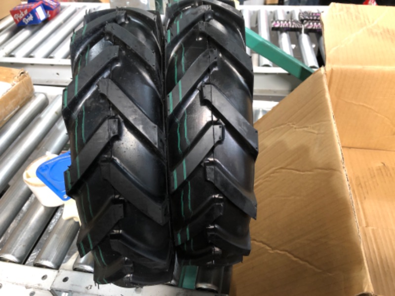 Photo 3 of MaxAuto 2Pcs 4.80/4.00-8 Tires 4.80x4.00-8 8" Lawn Garden Tires 4.80x4.00x8 4.80-4.00-8 Turf Lawnmower Tractor Golf Cart Tubeless Tire