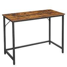 Photo 1 of VASAGLE 39-Inch Computer Writing Desk, Home Office Small Study Workstation, Industrial Style PC Laptop Table, Steel Frame, 39.4, Rustic Brown + Black
