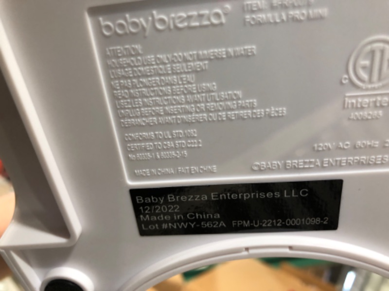 Photo 5 of Baby Brezza Formula Pro Mini Baby Formula Maker – Small Baby Formula Mixer Machine Fits Small Spaces and is Portable for Travel– Bottle Makers Makes The Perfect Bottle for Your Infant On The Go Formula Pro Mini Dispenser Machine