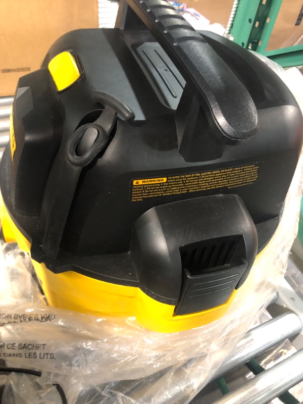 Photo 6 of DEWALT 9 Gallon Wet/Dry VAC, Heavy-Duty Shop Vacuum with Attachments, 5 Peak HP, with Blower Function, DXV09PA, Yellow