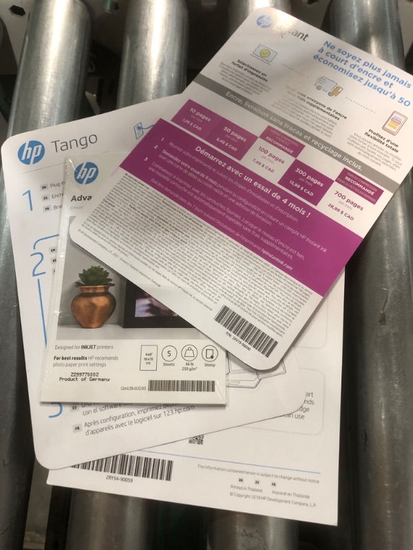 Photo 4 of HP - Tango Wireless Instant Ink Ready Inkjet Printer - Wisp Gray