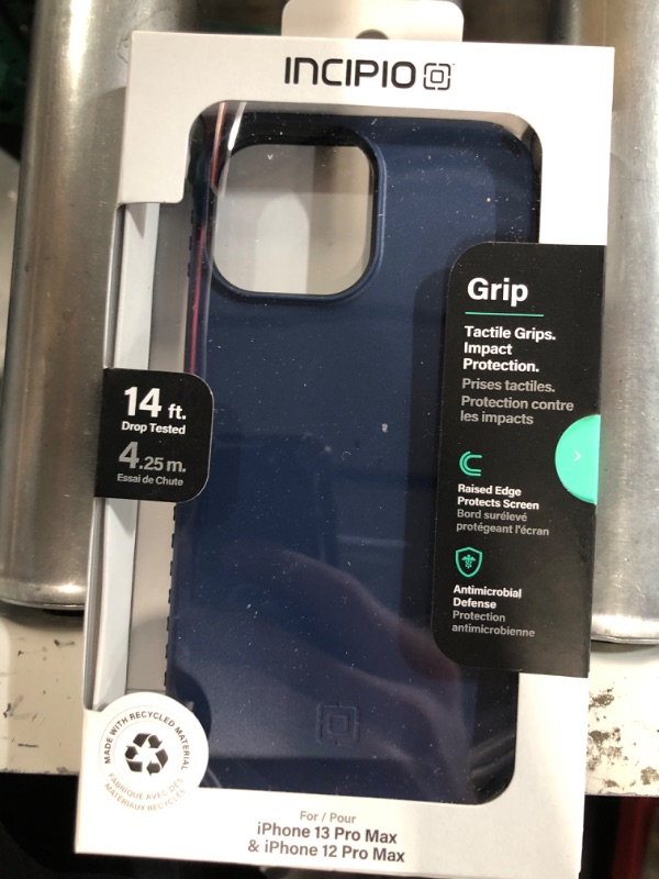 Photo 2 of Incipio Stashback iPhone 13 Pro Max & 12 Pro Max Case - Midnight Navy, Shock-Absorbent, Wireless Charging Compatible