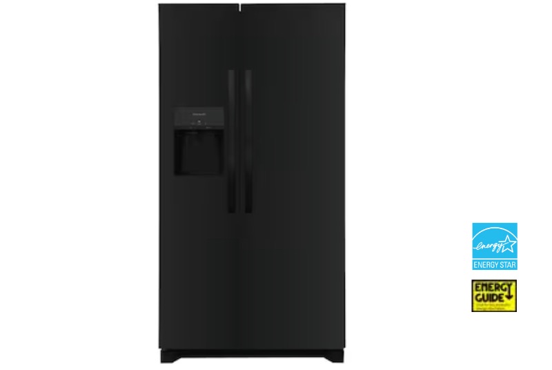 Photo 1 of Frigidaire 25.6-cu ft Side-by-Side Refrigerator with Ice Maker (Black) ENERGY STAR