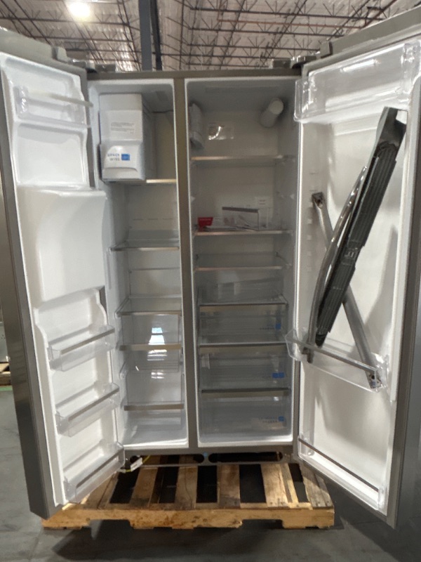 Photo 4 of Frigidaire Gallery 22.3-cu ft Counter-depth Side-by-Side Refrigerator with Ice Maker (Fingerprint Resistant 