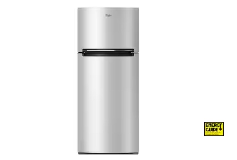 Photo 1 of Whirlpool 17.6-cu ft Top-Freezer Refrigerator (Monochromatic Stainless Steel)