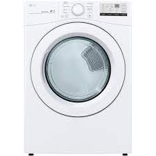 Photo 1 of LG ThinQ 7.4-cu ft Stackable Smart Electric Dryer (White) ENERGY STAR