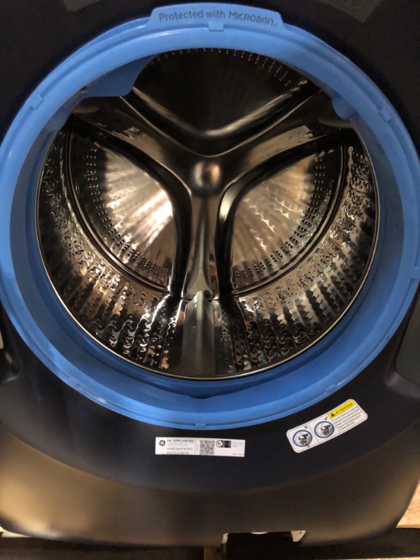 Photo 6 of GE UltraFresh Vent System 4.8-cu ft Stackable Smart Front-Load Washer (Sapphire Blue) 