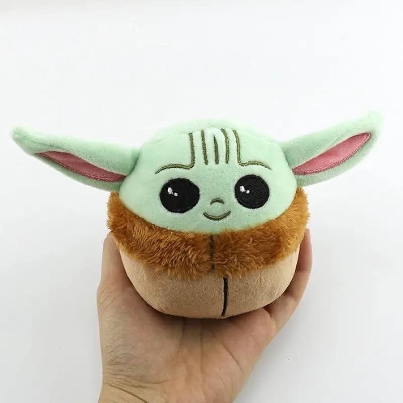 Photo 1 of Baby Yoda Squish Plush Toy, Grogu Stuffed Animal Kids Plushie, The Child Mandalorian Soft Kawaii Pillow Doll Gift Light Green (Small)