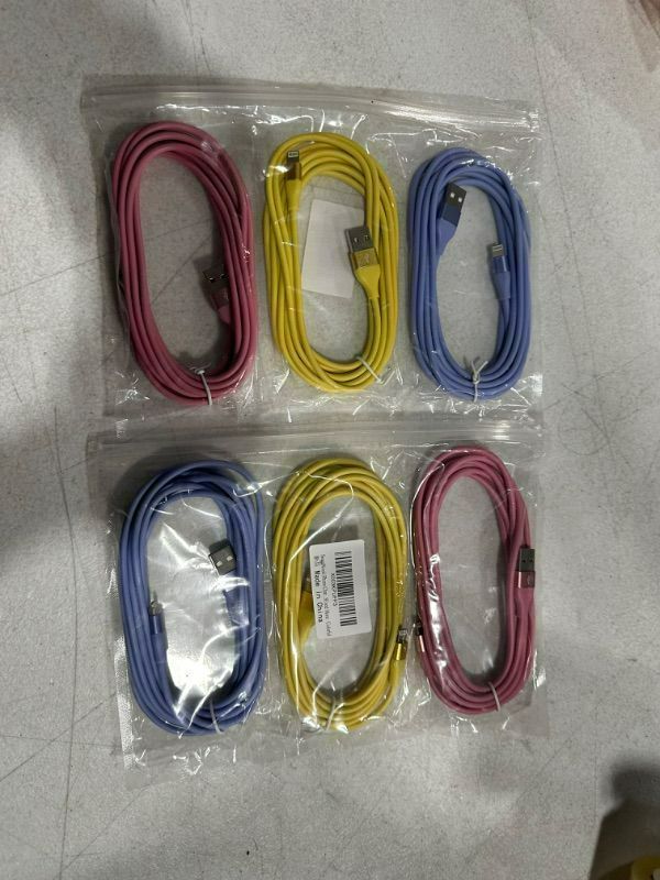 Photo 2 of iPhone Charger 6Pack 10FT [Apple Lightning Cable(Multi-Color)