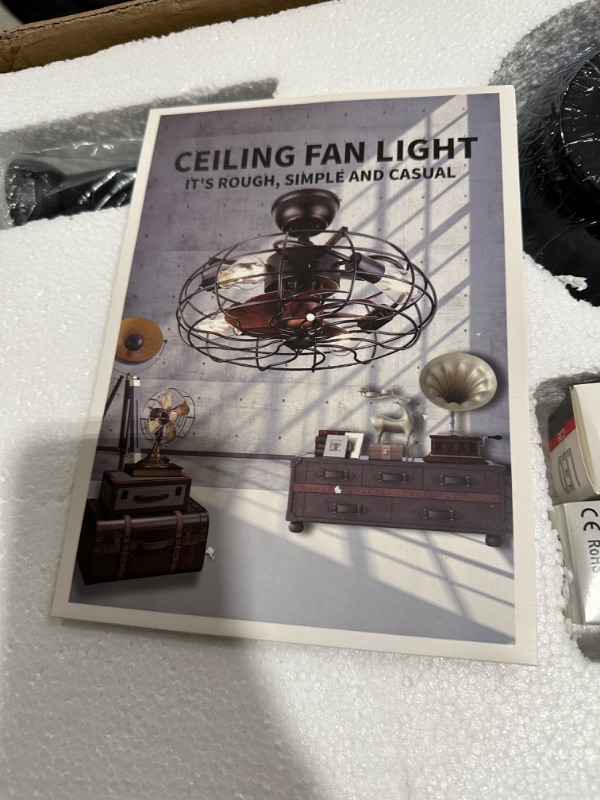 Photo 1 of ***Parts Only***Crystal Ceiling Fan Fandelier with Lights (52"