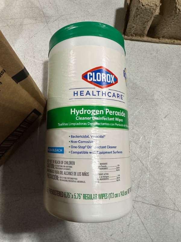 Photo 4 of Clorox Healthcare Hydrogen Peroxide Disinfectant Wipes, 155 Count Canister (Pack of 6)