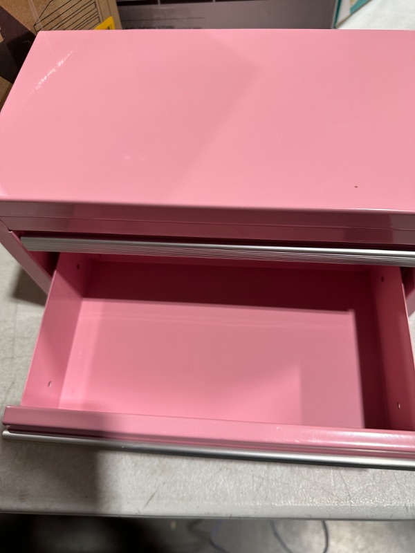 Photo 2 of Kobalt Mini 10.83-in Friction 2-Drawer Pink Steel Tool Box