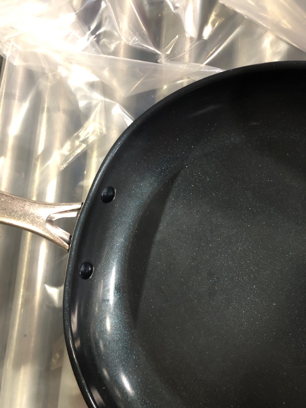 Photo 3 of Blue Diamond Cookware Diamond Infused Ceramic Nonstick 10" Frying Pan Skillet, PFAS-Free, Dishwasher Safe, Oven Safe, Blue Blue 10" Frying Pan Skillet Non-Induction