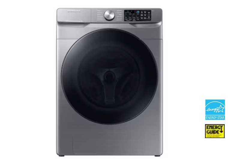 Photo 1 of Samsung 4.5-cu ft High Efficiency Stackable Steam Cycle Smart Front-Load Washer (Platinum) ENERGY STAR
Item #4980277 |
