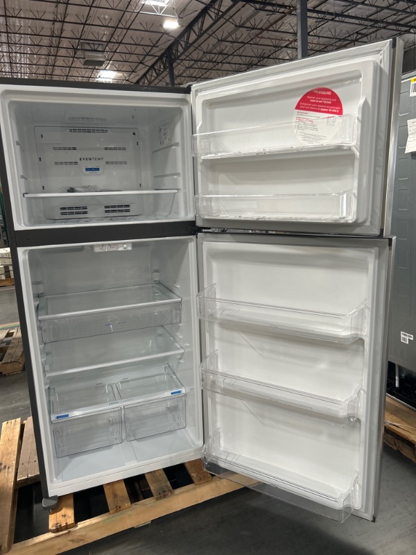 Photo 4 of Frigidaire Garage-Ready 20-cu ft Top-Freezer Refrigerator (Fingerprint Resistant Stainless Steel)