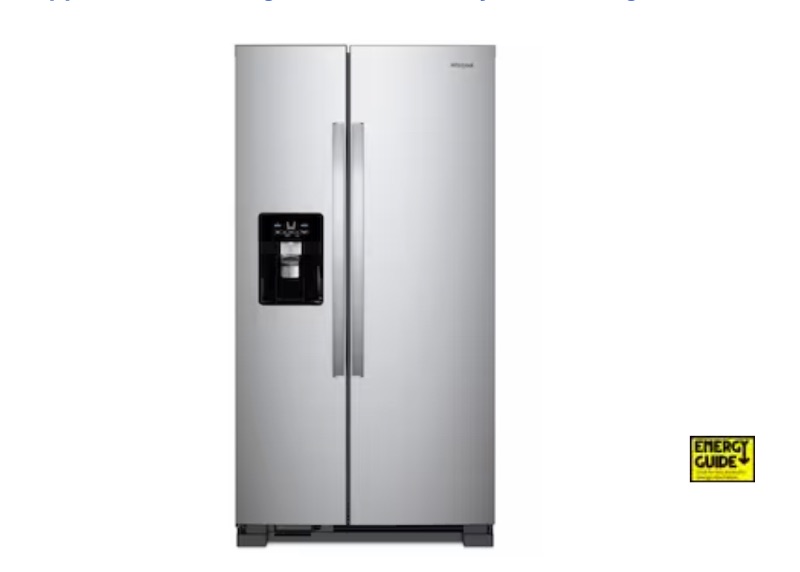 Photo 1 of Whirlpool 24.5-cu ft Side-by-Side Refrigerator with Ice Maker (Fingerprint Resistant Stainless Steel)