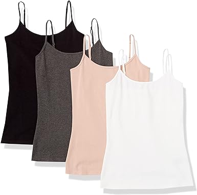 Photo 1 of Amazon Essentials Women's Slim-Fit Camisole, Pack of 4
