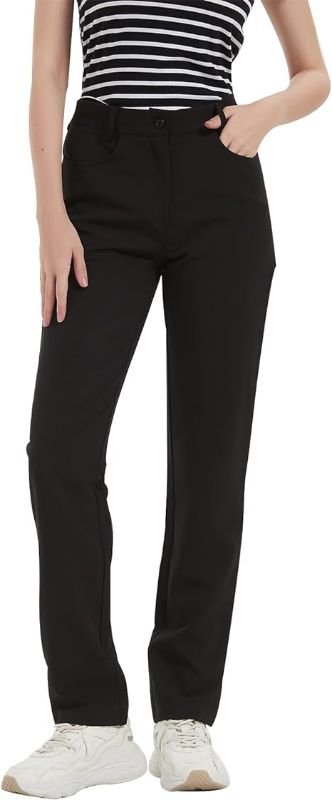 Photo 1 of QBK Women's Golf Pants - Petite/Regular/Tall Sizes, Slim Fit, LARGE Black